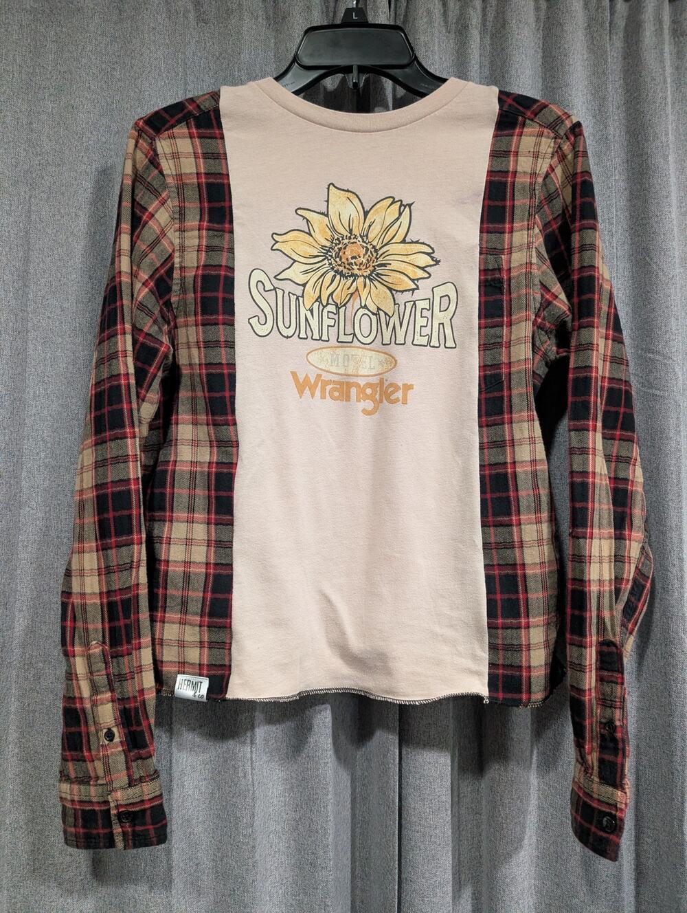 Upcycled Flannel Mash Up Top - Wrangler